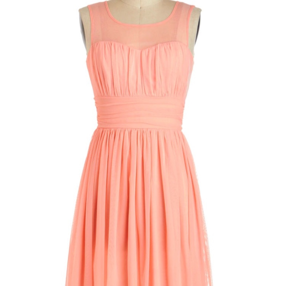 Pink chiffon dress